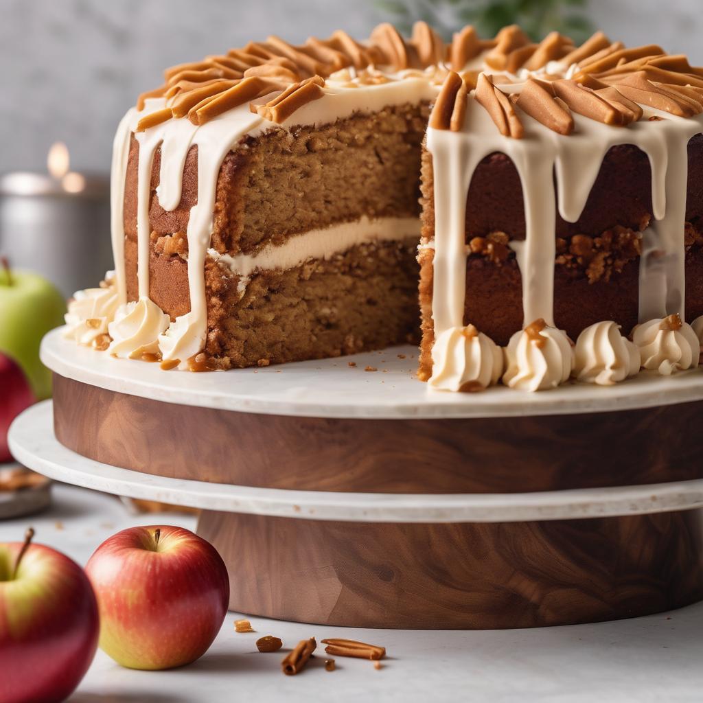 Vegan Apple Spice Sheet Cake with Cream Cheese Frosting