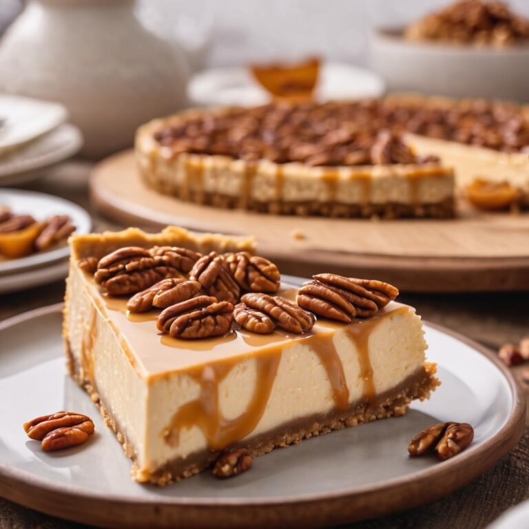 Decadent Vegan Caramel Pecan Cheesecake