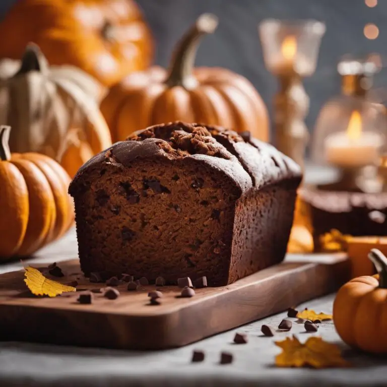 Chocolate Pumpkin Bread with Chocolate Chips