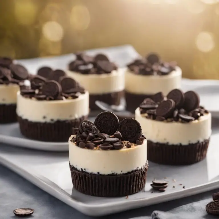 Mini Oreo Cheesecakes with Oreo Whipped Cream