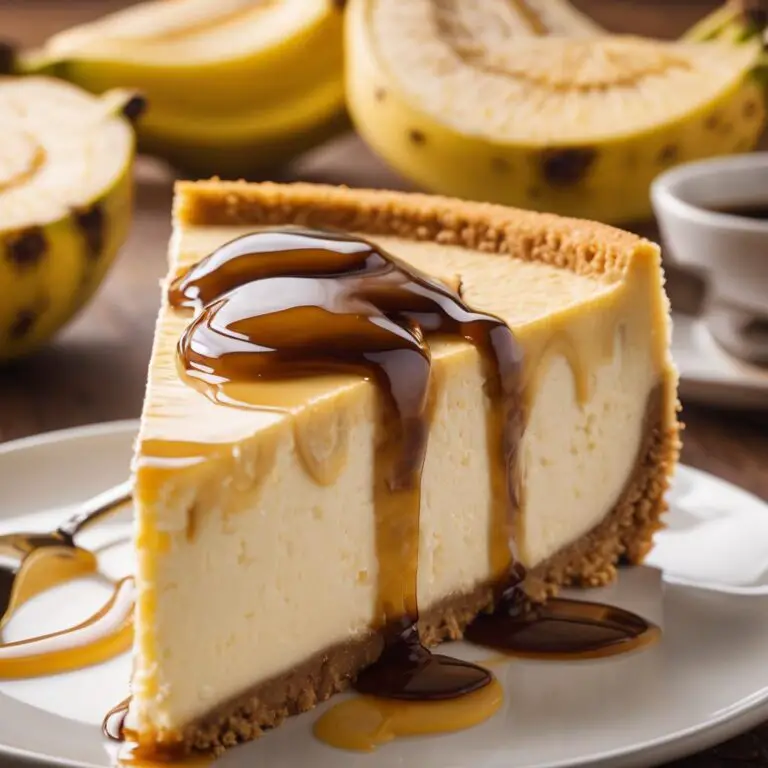 Bananas Foster Cheesecake with Graham Cracker Crust