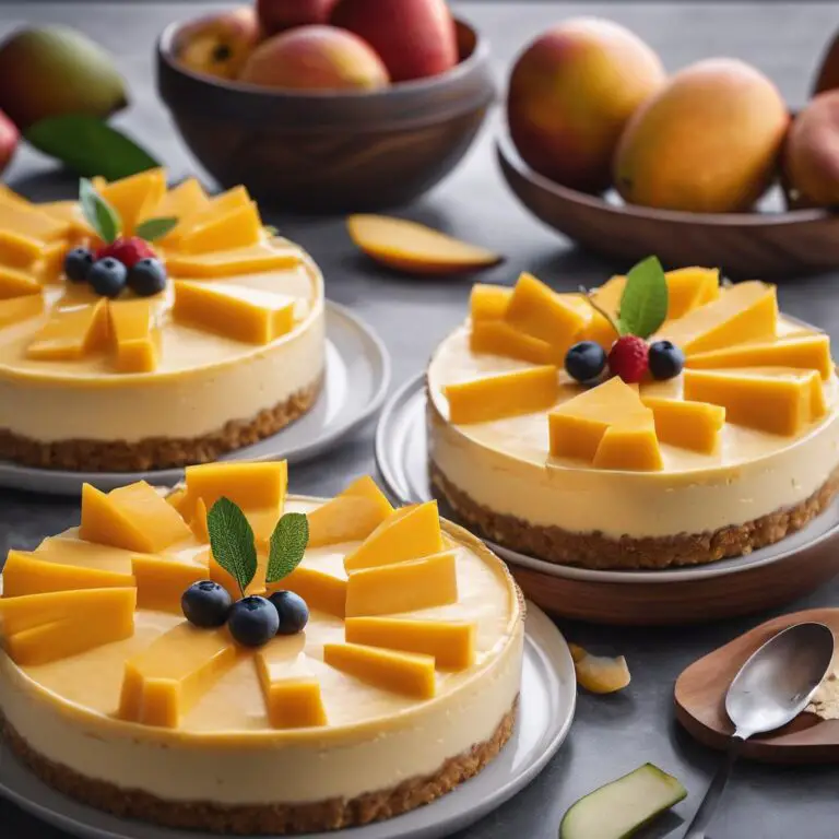 Tropical Mango Cheesecake with Graham Cracker Crust