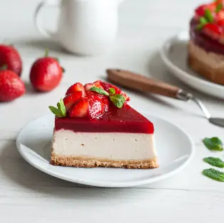 Glistening Strawberry Glaze Cheesecake