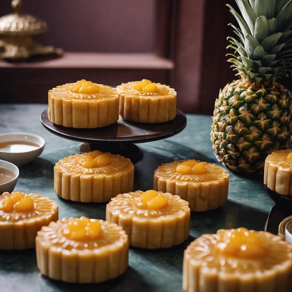 Golden Pineapple Mooncakes: A Festive Treat with a Tropical Twist