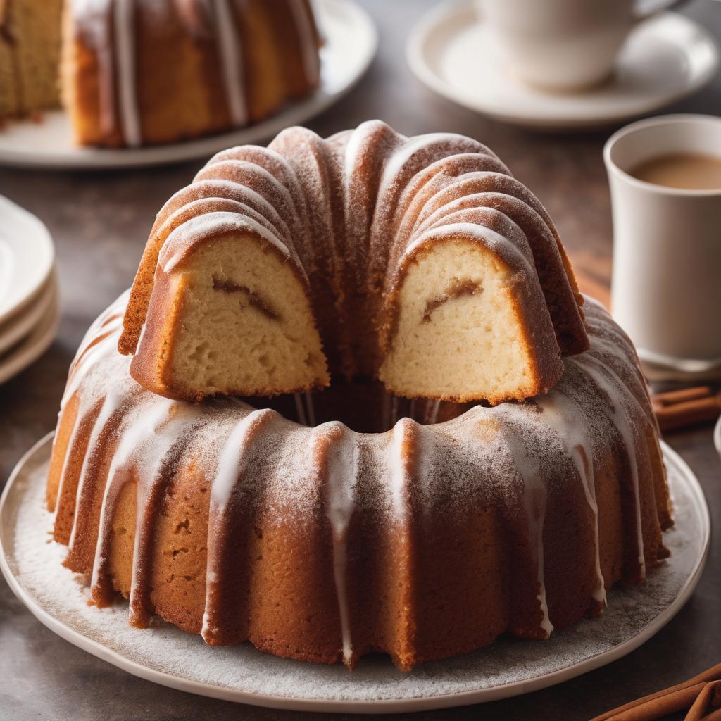 Classic Vanilla and Cinnamon Swirl Bundt Cake: A Delightful Fusion of Flavors”