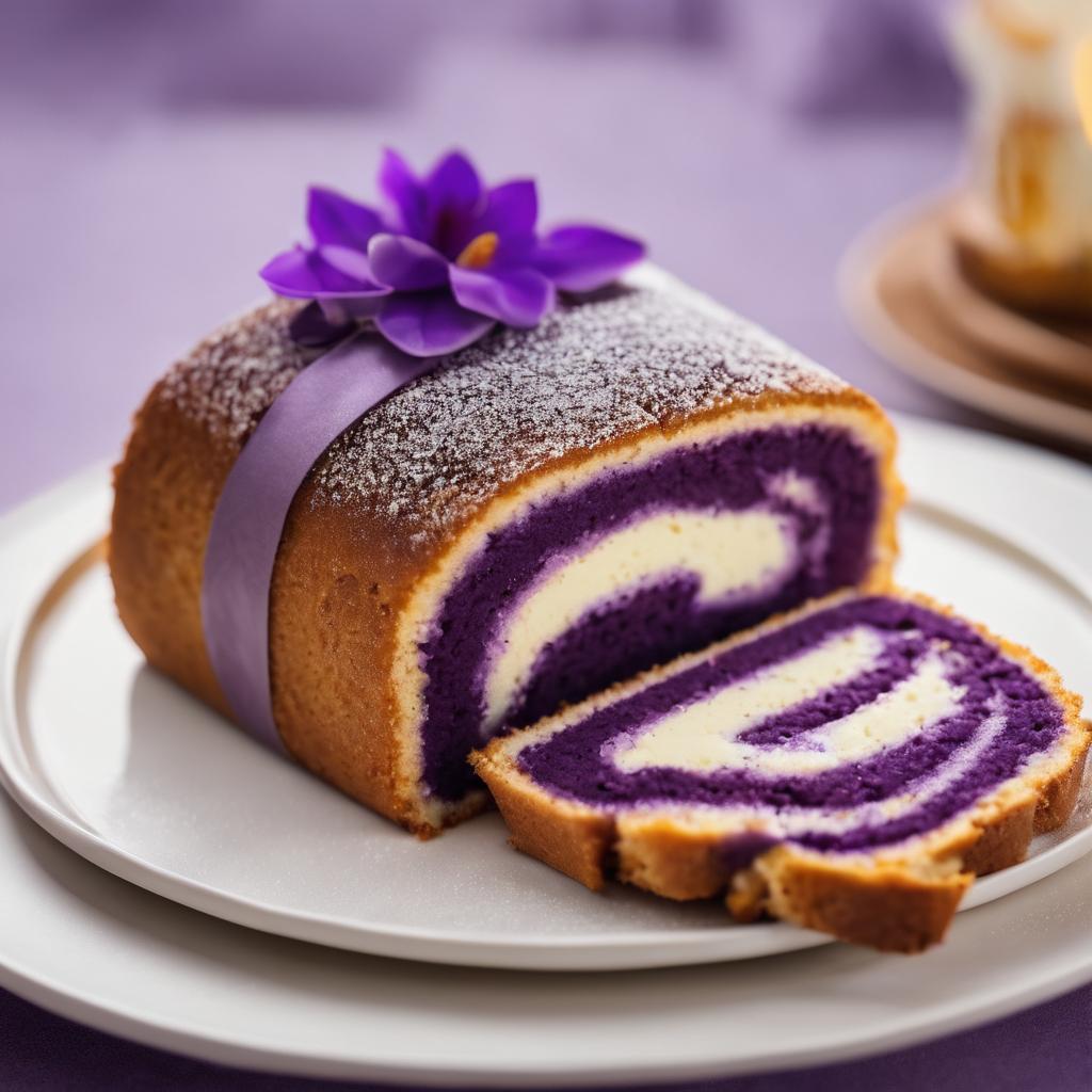 Luscious Ube Chiffon Cake Roll with Heavenly Whipped Ube Cream: A Perfect Blend of Fluffy Cake and Creamy Delight