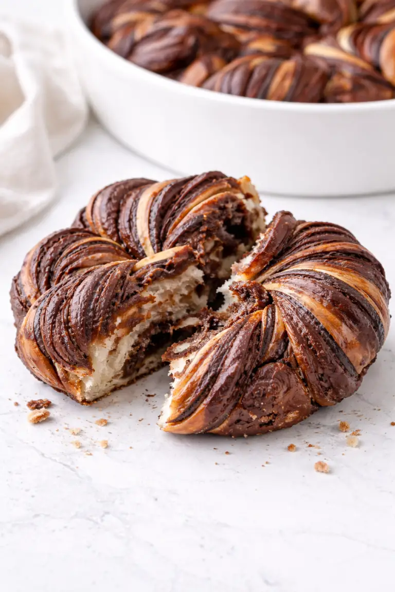 Cocoa and Nutella Yeast Cake