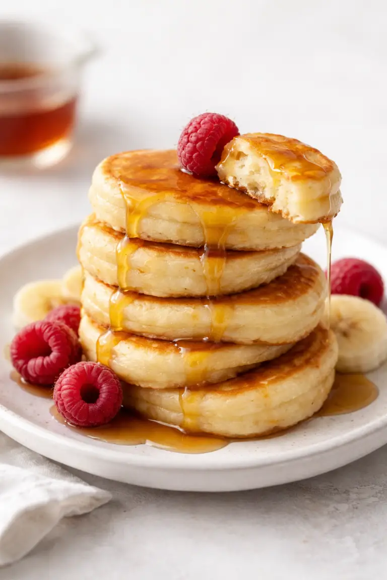 Fluffy Mini Banana Pancakes