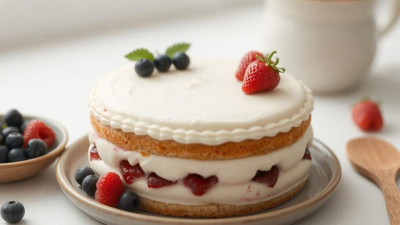 Classic Vanilla Cake with Buttercream Frosting