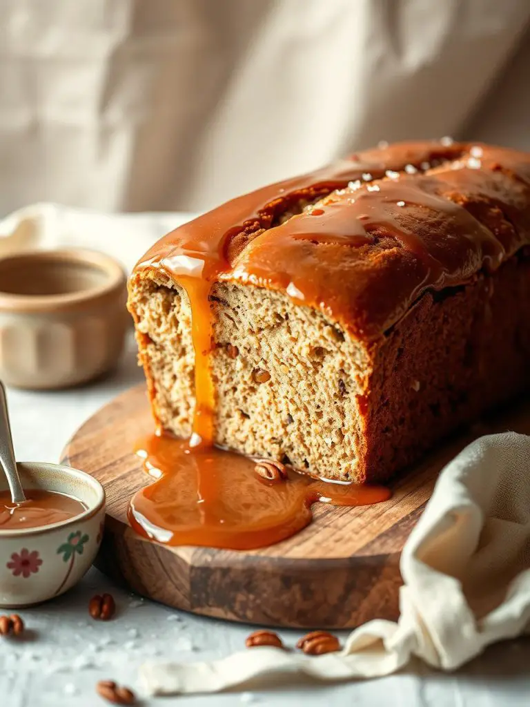 Rich Brown Butter Pumpkin Bread with a Salted Maple Glaze