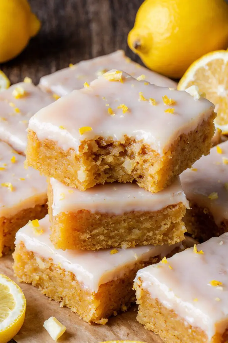 Fudgy White Chocolate Lemon Brownies with Zesty Lemon Icing