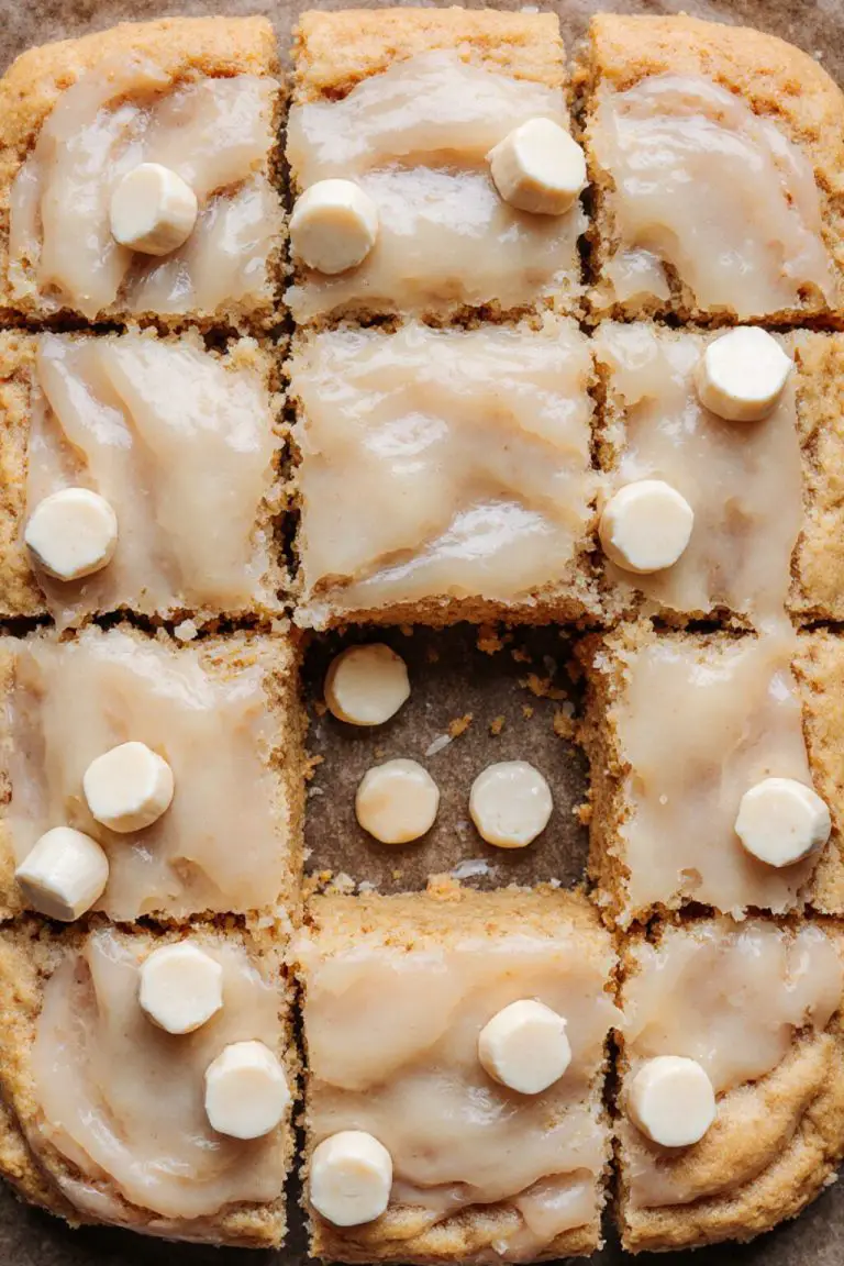 Fudgy White Chocolate Brownies with Crinkle Tops and Gooey Centers