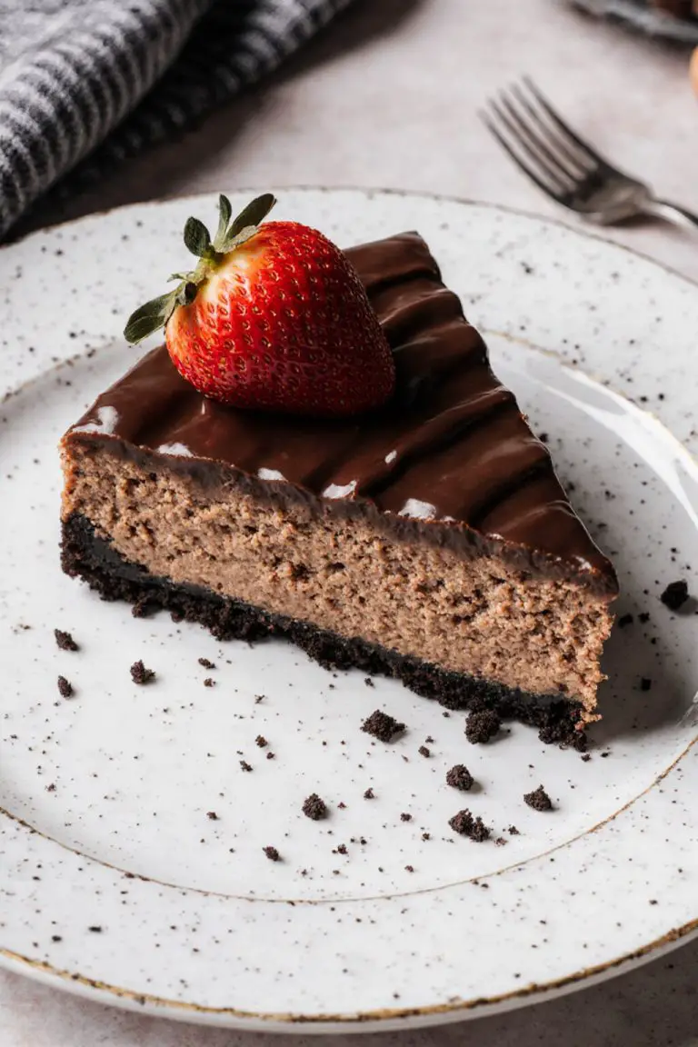 No-Bake Chocolate Cheesecake with Oreo Crust and Ganache Topping