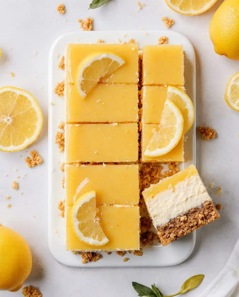 Divine No-Bake Vegan Lemon Cheesecake Bars — A Light & Luscious Plant-Based Dessert