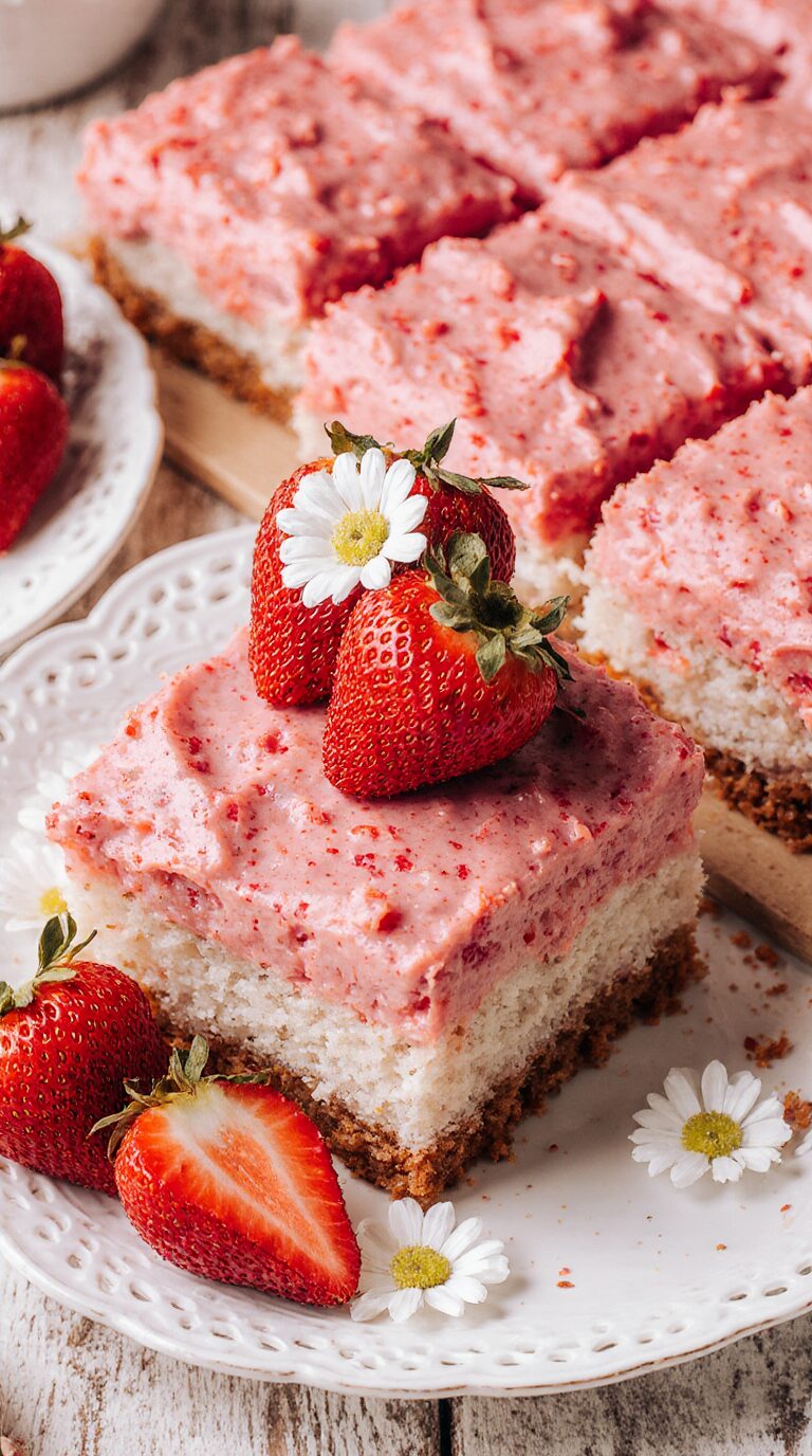 Ultra-Moist Strawberry Cake with Cream Filling and Strawberry Cream Cheese Frosting
