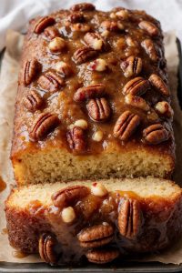 Upside-Down Caramel Pecan Cake