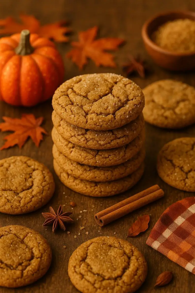 Pumpkin Gingersnap Cookies