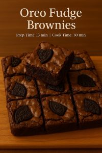 Homemade Oreo Fudge Brownies