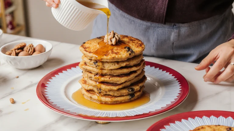 Fluffy Pumpkin Pancakes with Whipped Maple Cinnamon Butter