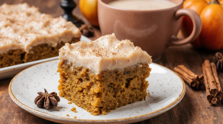 Decadent Pumpkin Spice Latte Cake with Espresso Cream Cheese Frosting