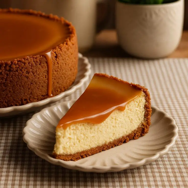 Decadent Salted Caramel Cheesecake with a Crunchy Biscoff Crust