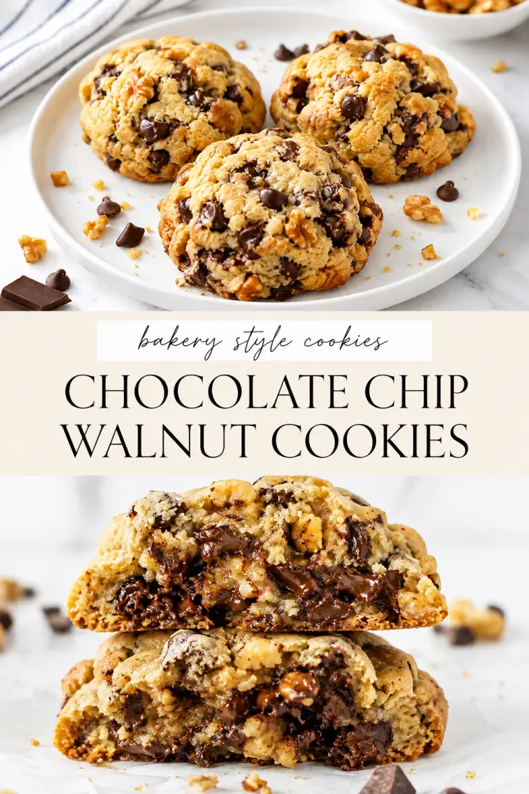 Bakery-Style Giant Chocolate Chip Walnut Cookies