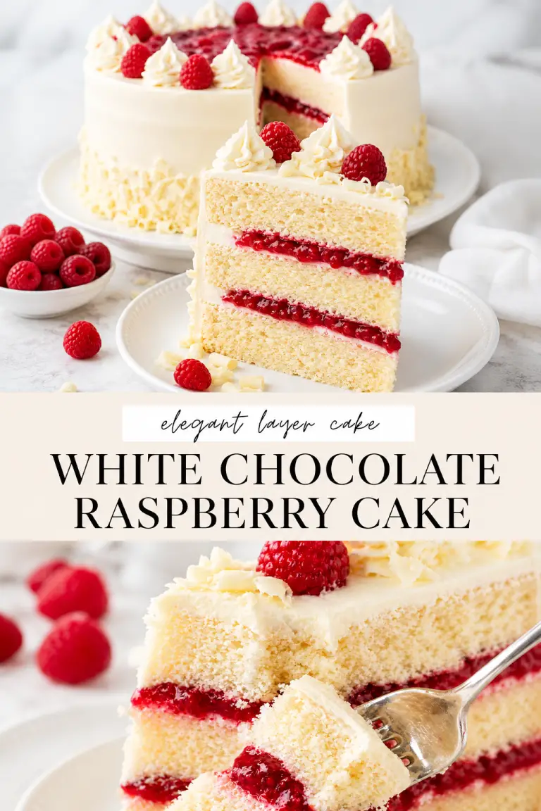 White Chocolate Raspberry Cake