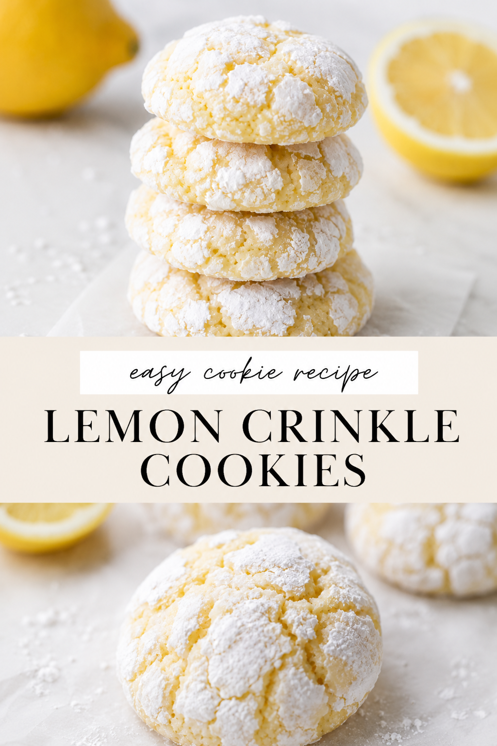 Lemon Crinkle Cookies